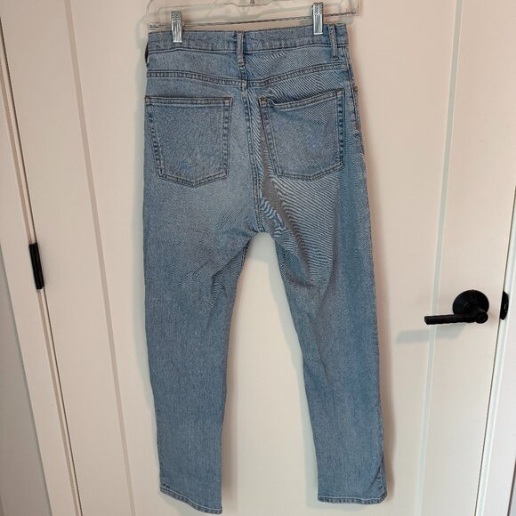 Everlane High-Rise Straight Jeans β Light Blue Wash β Size 27 Regular - Picture 2 of 7